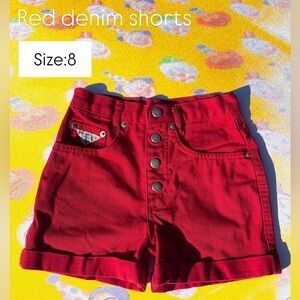 Red vintage Oxygen girls Shorts